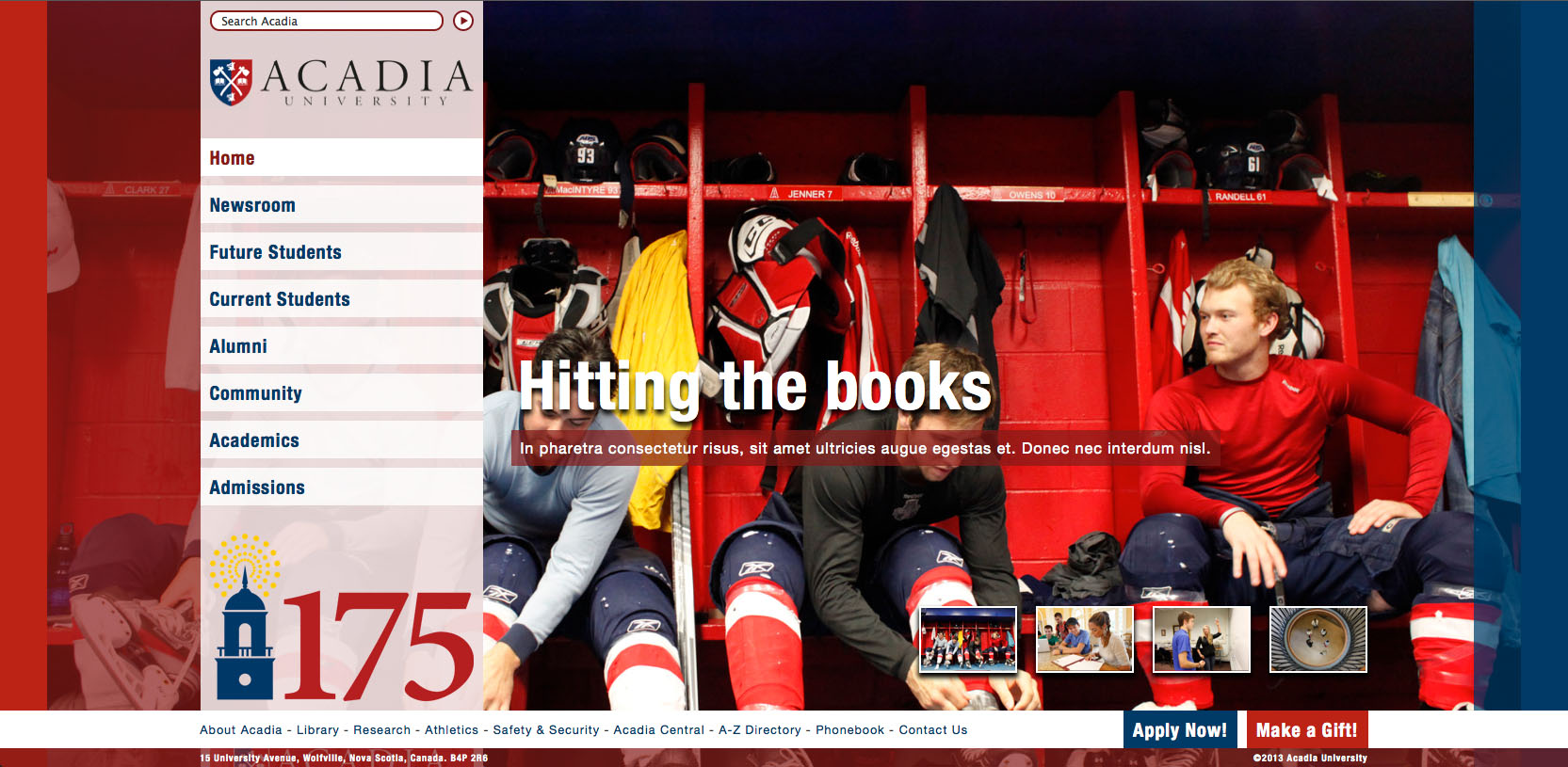 Acadia 2013 Mockup Landing Page