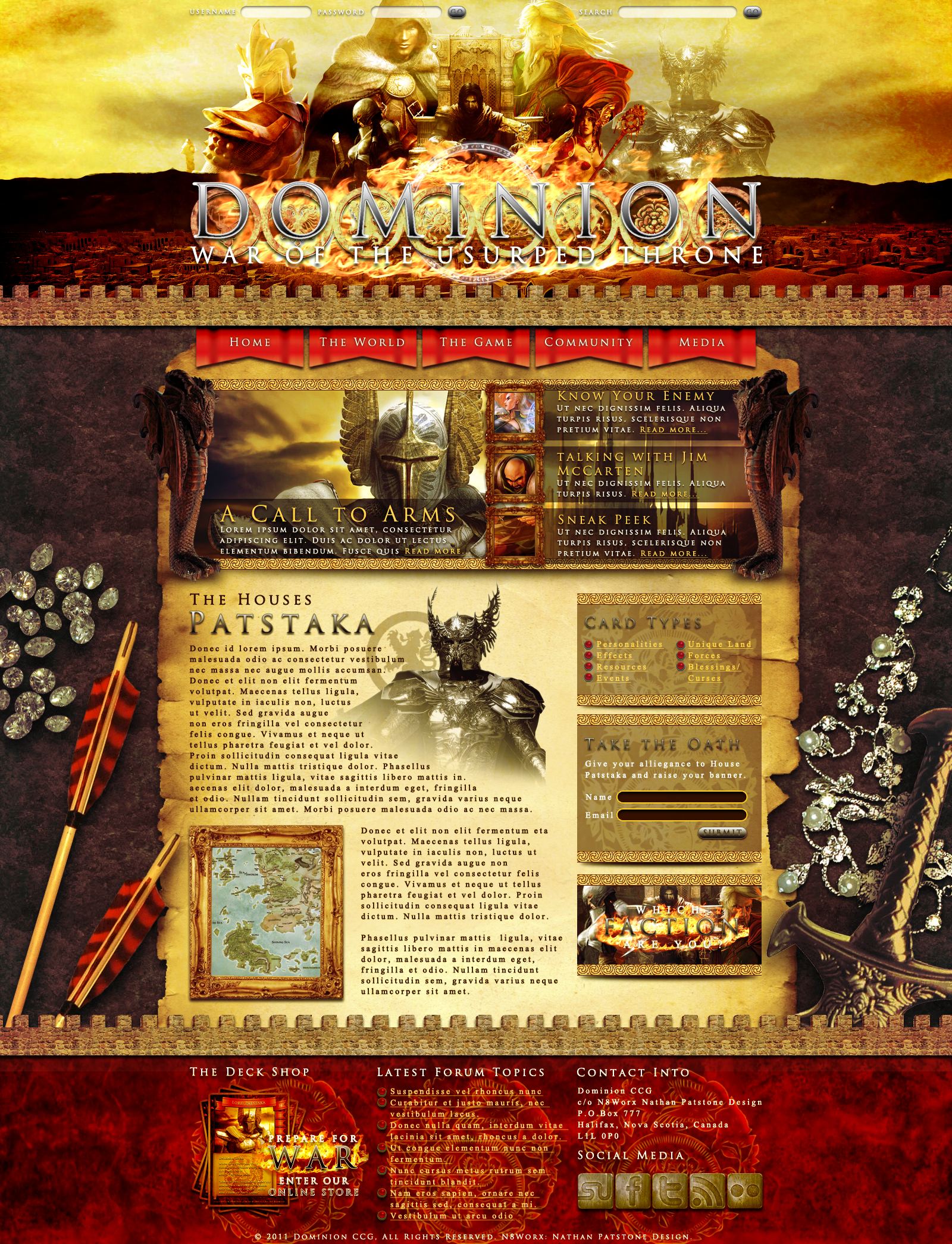 Dominion CCG Website