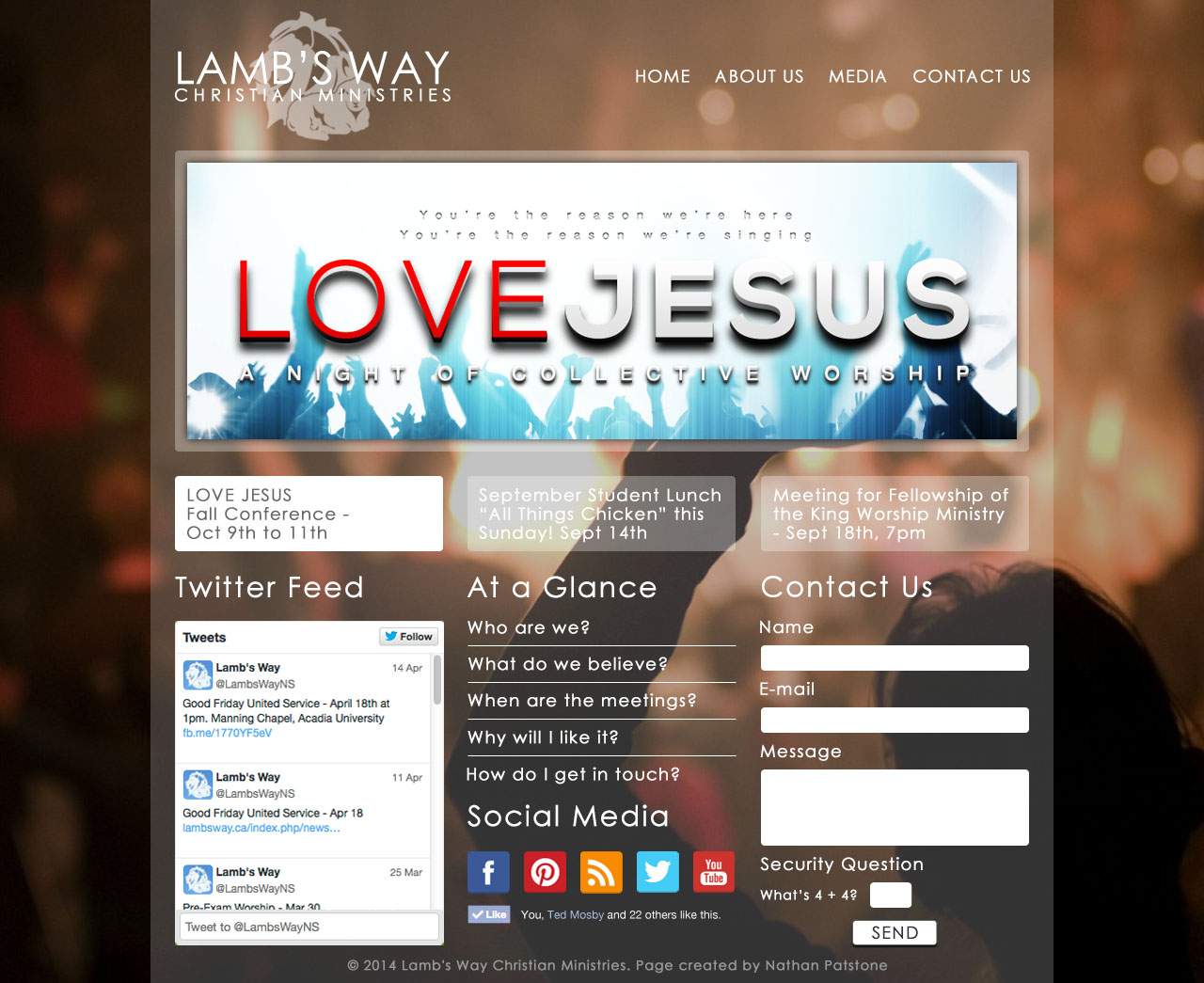 Lamb's Way Website Mockup