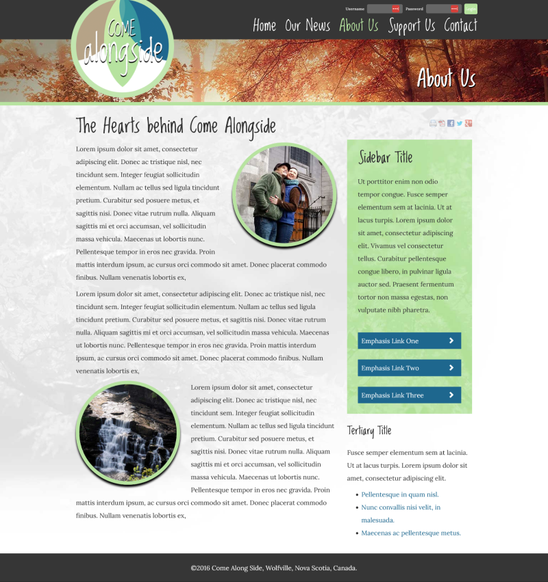 Come Alongside Sub Page