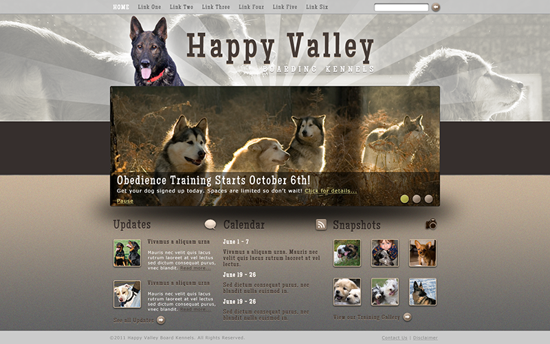 Happy Valley Boarding Kennels Website